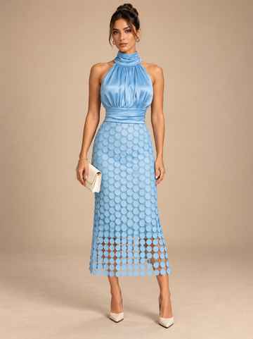 AZUL SATIN DRESS